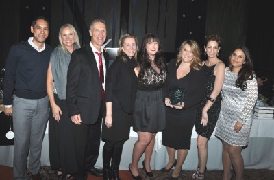 (L to R) Shannon Stringert LVSA Board, Liz Lesser LVSA Board, Michael Garvey LVSA President, Stephanie Doud LVSA Board, Kate Wind LVSA Board, Nicole Halverson, Jennifer Lynn LVSA Board Chair, and Deeba Haq LVSA Board